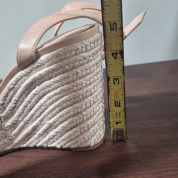 Gianni Bini Nude Wedge Sandals - Picture 8 of 9